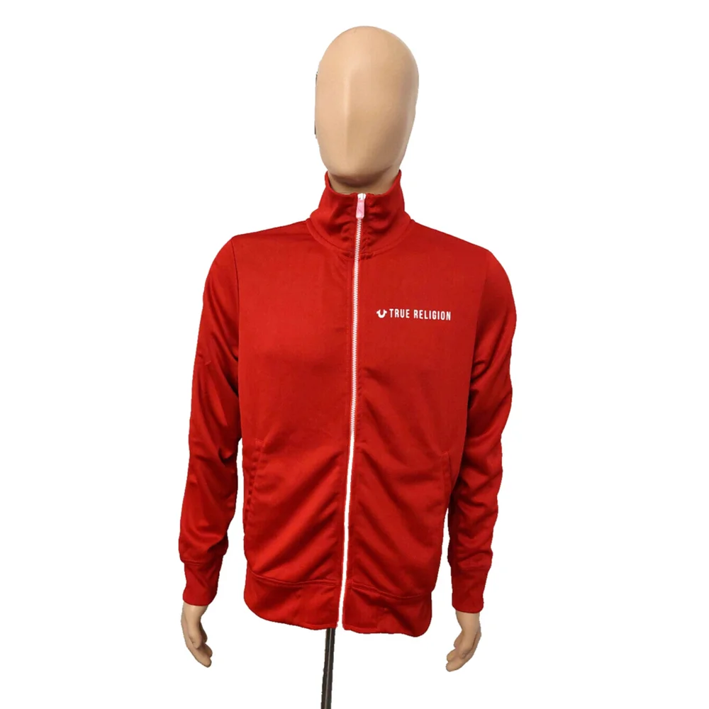 True Religion Brand Jeans Red & White Men's Sport Track Jacket Sz S NWOT